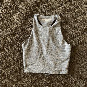 Beyond Yoga Crop Tank in Heathered Blue